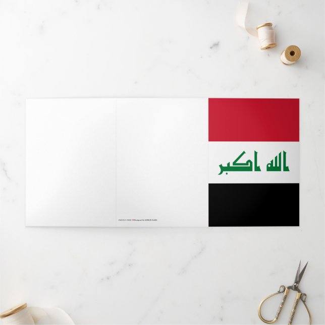 Irak-Flagge Dreifach Gefaltete Karte (Außenbereich)