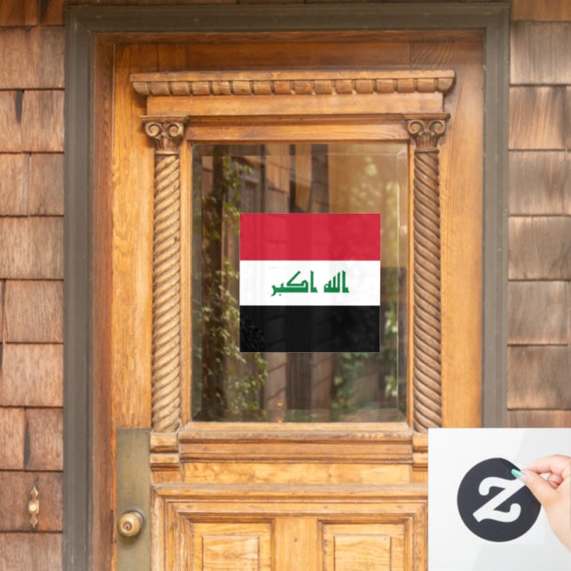 Irak-Flagge Fensteraufkleber (Haustür)