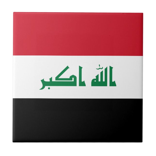 Irak-Flagge Fliese (Vorderseite)