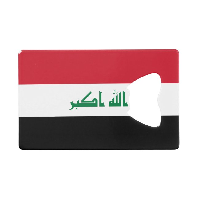 Irak-Flagge Geldbeutel Flaschenöffner (Vorderseite (Horizontal))