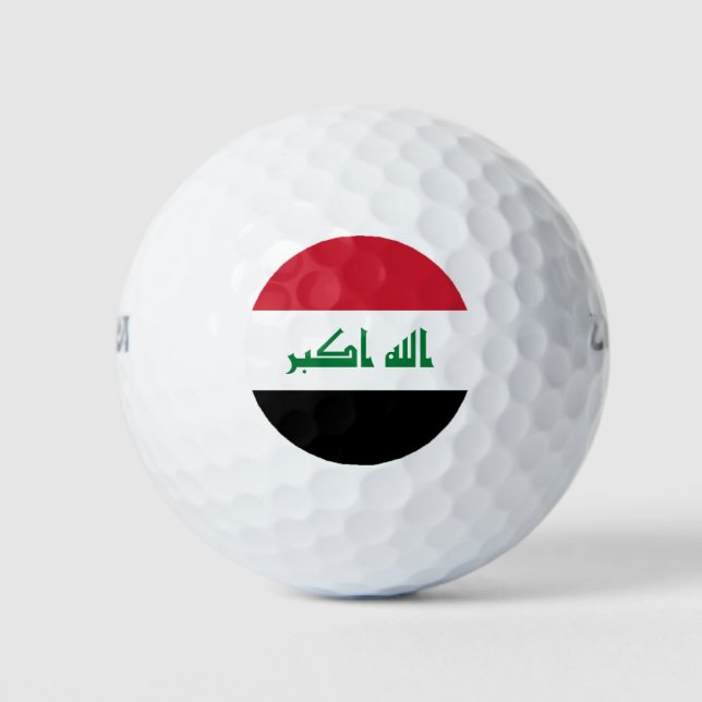 Irak-Flagge Golfball (Vorderseite)