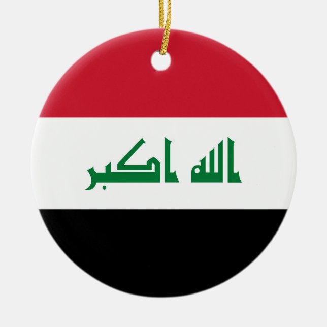 Irak-Flagge Keramik Ornament (Vorne)