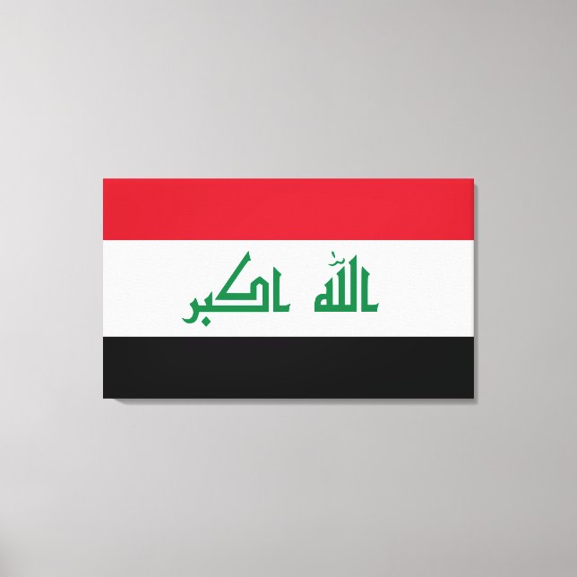 Irak-Flagge Leinwanddruck (Vorderseite)