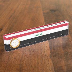 Irak-Flagge Namensplakette