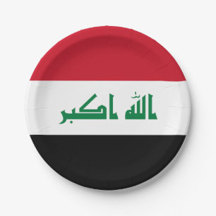 Irak-Flagge Pappteller
