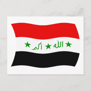 Irak Flagge Postkarte