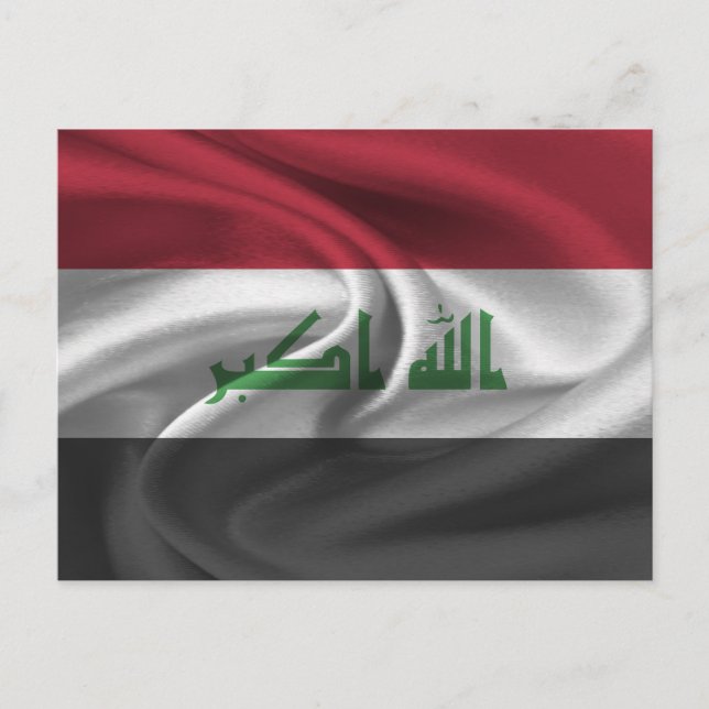 Irak-Flagge Postkarte (Vorderseite)