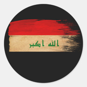 Irak-Flagge Runder Aufkleber