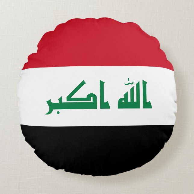 Irak-Flagge Rundes Kissen (Vorderseite)