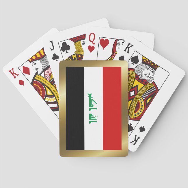 Irak-Flagge Spielkarten (Rückseite)