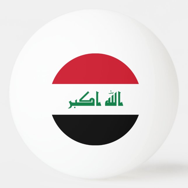Irak-Flagge Tischtennisball (Vorderseite)