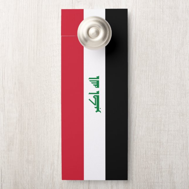 Irak-Flagge Türanhänger (Auf Knauf)
