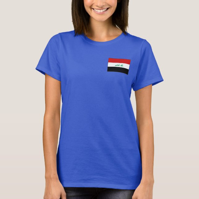 Irak-Flagge und T - Shirt "Karte" (Vorderseite)
