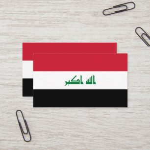 Irak-Flagge Visitenkarte