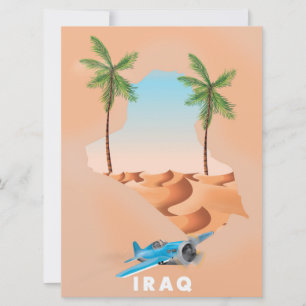 Irak illustrierter Reiseposter-Druck. Einladung