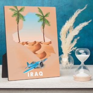 Irak Illustriertes Reiseplakat. Fotoplatte