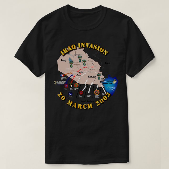 Irak-Invasion 2003 T-Shirt (Design vorne)