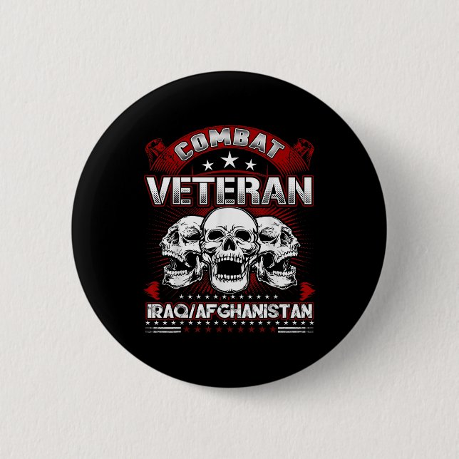 Irak-Kampf Veteran Shirt Button (Vorderseite)