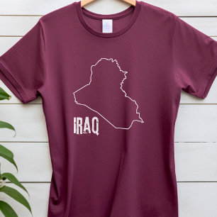 Irak Länderplan für die irakische Kontur an den Gr T-Shirt