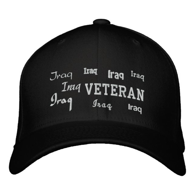 Irak Veteran - bestickter Hut (Vorderseite)