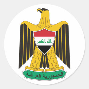 Irak-Wappenschild Runder Aufkleber
