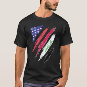 Irakisch-amerikanischer Patriot gewachsene Herzfla T-Shirt