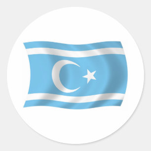 Irakisch-türkmenische Flaggenaufkleber Runder Aufkleber