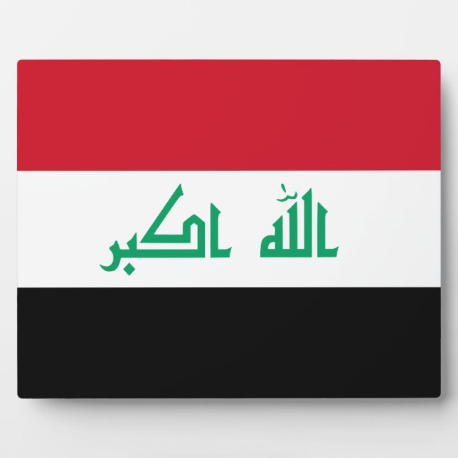 irakische Flagge Fotoplatte (Vorderseite)