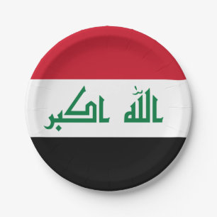 irakische Flagge Pappteller