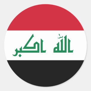 irakische Flagge Runder Aufkleber