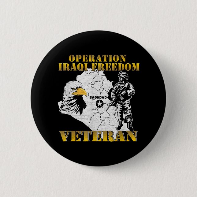 Irakische Freiheitsoperation im Kampf gegen Vetera Button (Vorderseite)