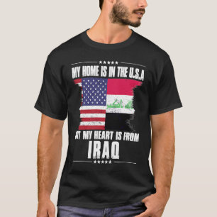 Irakischer Amerikaner Patriot Grown Proud Zuhause T-Shirt