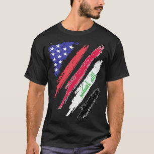 Irakischer Patriot Grown Heart Flag Streifen T-Shirt