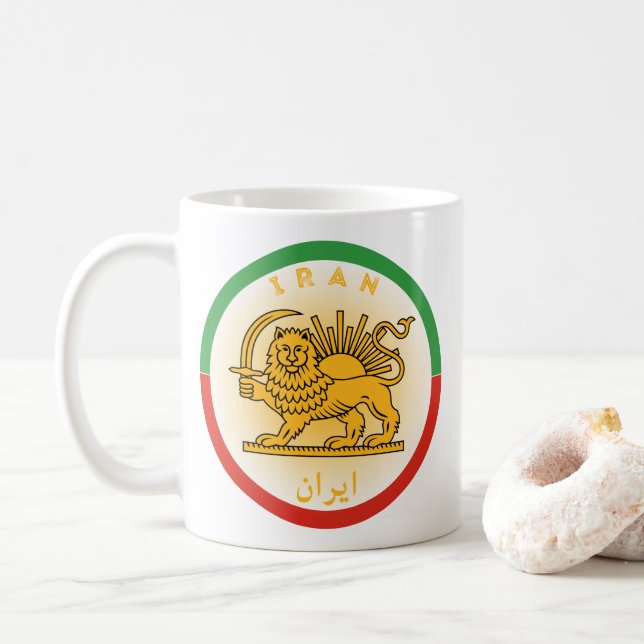 Iran-Erbe-Emblem Kaffeetasse (Mit Donut)