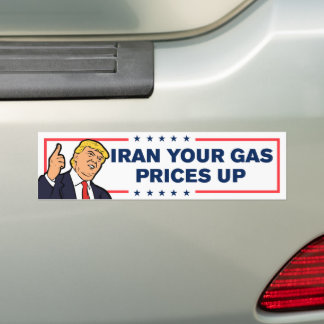 Iran Erhöht Ihre Benzinpreise Anti-Krieg Anti-Trum Autoaufkleber