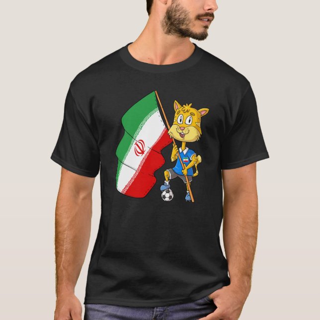 Iran Fan Katze T-Shirt (Vorderseite)