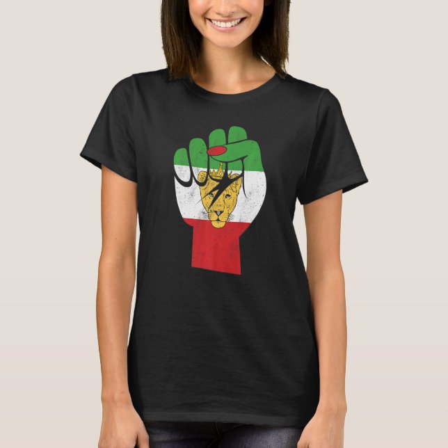 Iran flag, Iranian Lion Symbol, Iranian Lioness, F T-Shirt (Vorderseite)