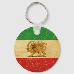 Iran Flag Lion and Sun Shah Iran Flag Schlüsselanh Schlüsselanhänger