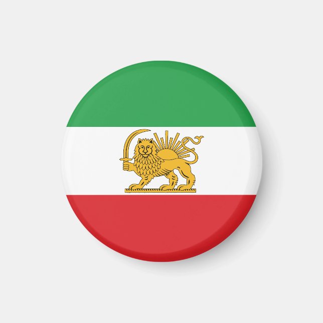 Iran Flag Lion And Sun Shah of Iran Flag Magnet (Vorne)