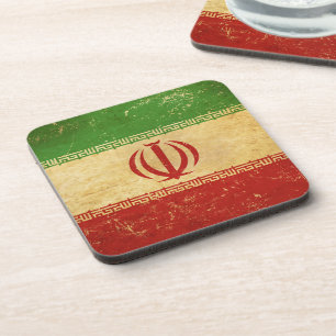 Iran Flag Vintag Design Untersetzer