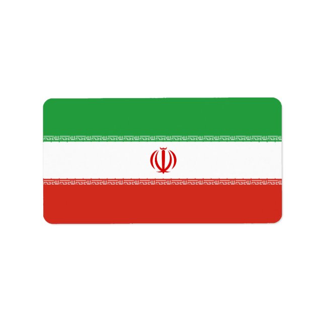 Iran-Flagge Adressaufkleber (Vorne)