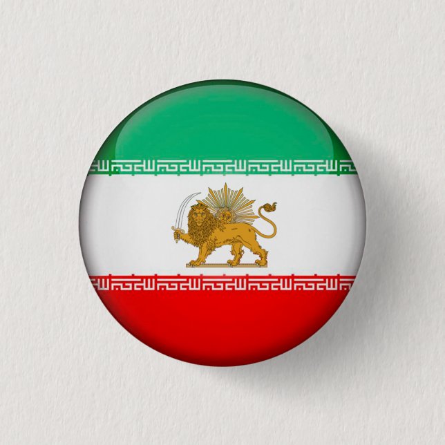 Iran-Flagge Button (Vorderseite)