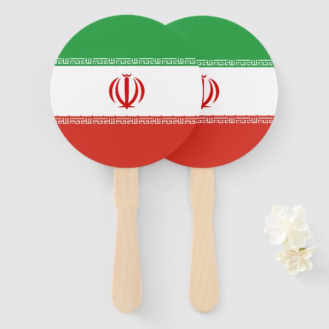 Iran-Flagge Fächer (Vorne und Hinten)