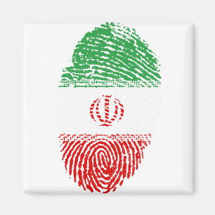 Iran-Flagge Fingerabdruck Land Primekennung Magnet