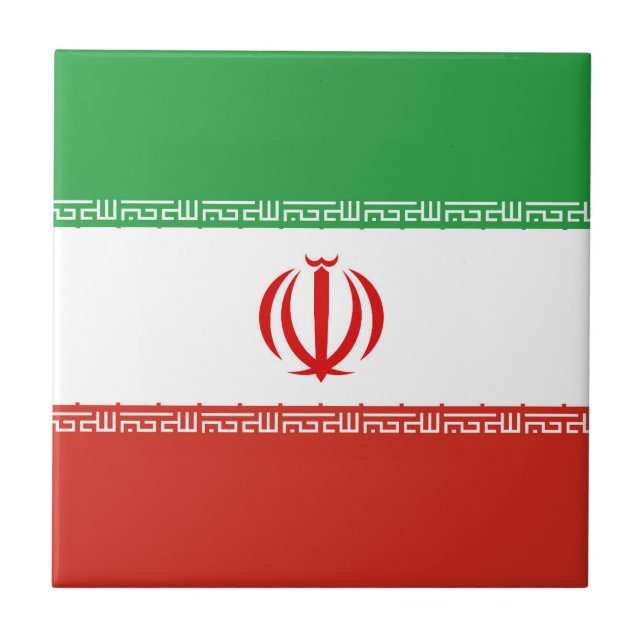 Iran-Flagge Fliese (Vorderseite)