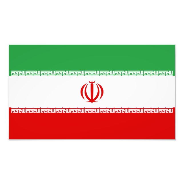 Iran-Flagge Fotodruck (Vorne)