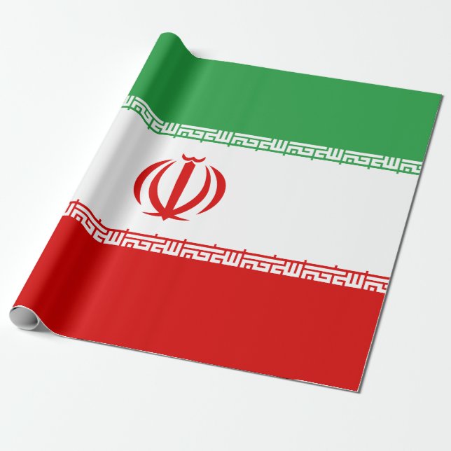 Iran-Flagge Geschenkpapier (Ungerollt)