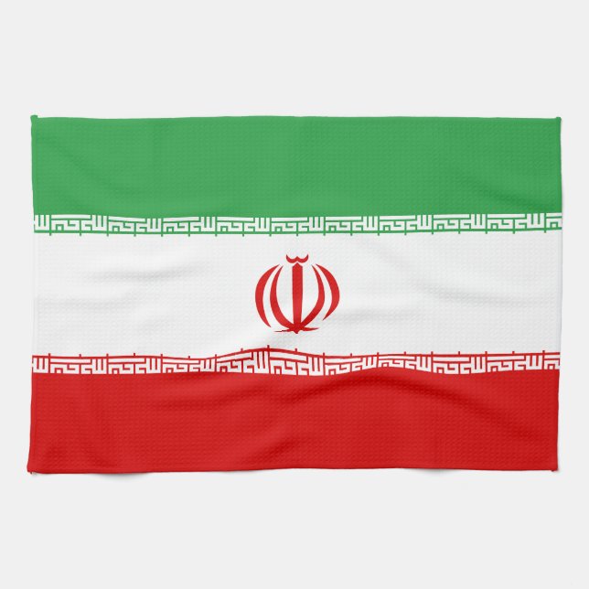 Iran-Flagge Geschirrtuch (Horizontal)