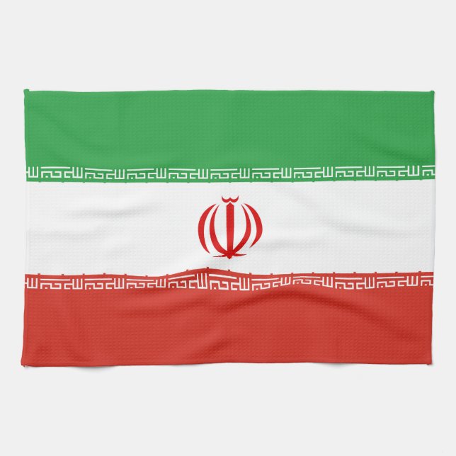 Iran-Flagge Geschirrtuch (Horizontal)