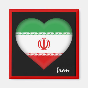 Iran Flagge & iranisches Herz, Iran reisen /sport Magnet